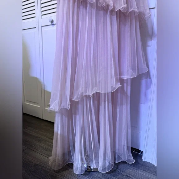 BCBG Maxazria Fabianna Rosewater One Shoulder Gown - Picture 5 of 13